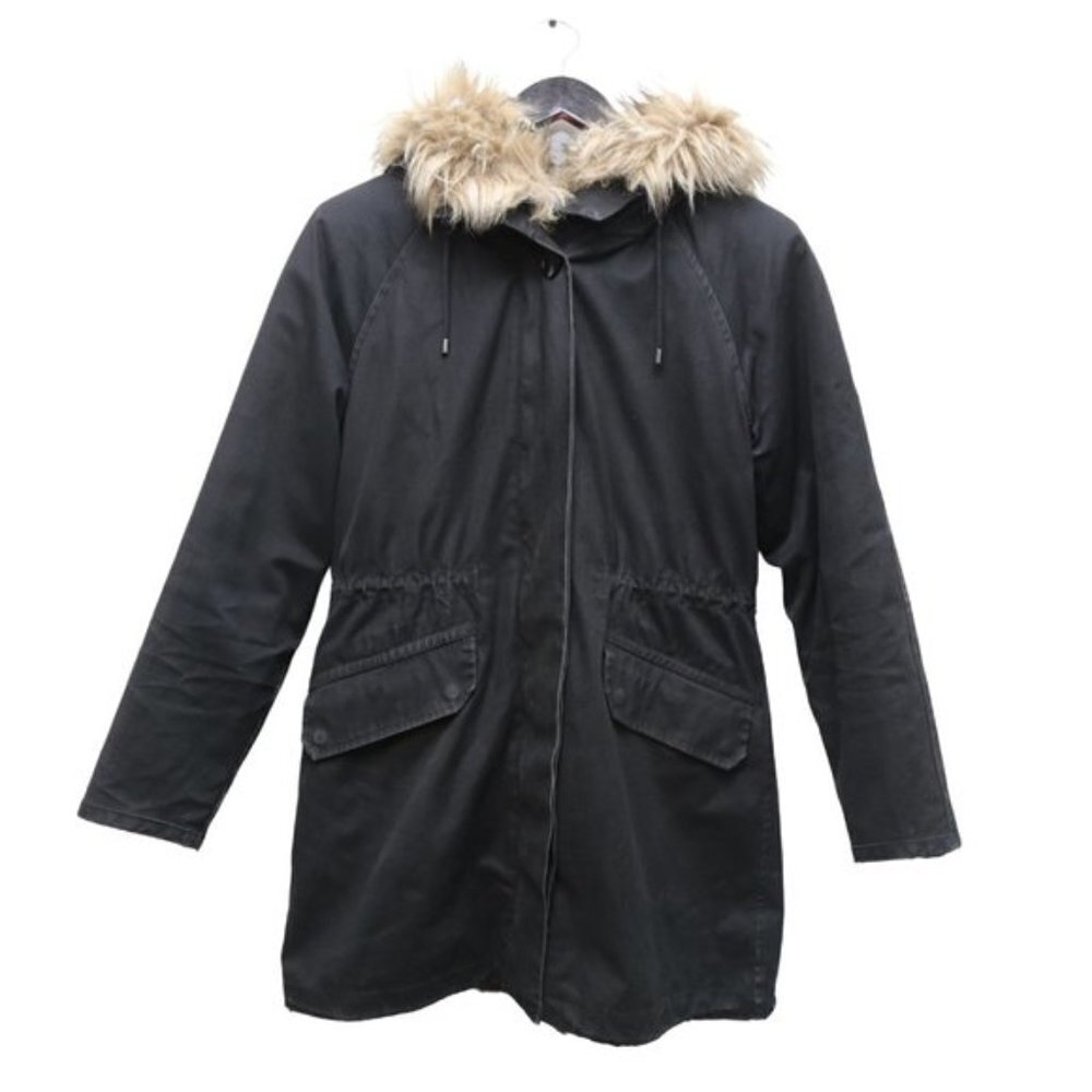 Community Aritzia Anion Parka Faux Fur-lined Winter Coat Black Size Small